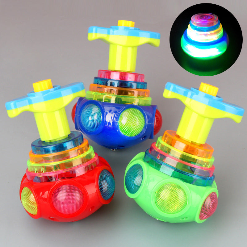 UFO Music Flashing Spinners Toy With Launcher