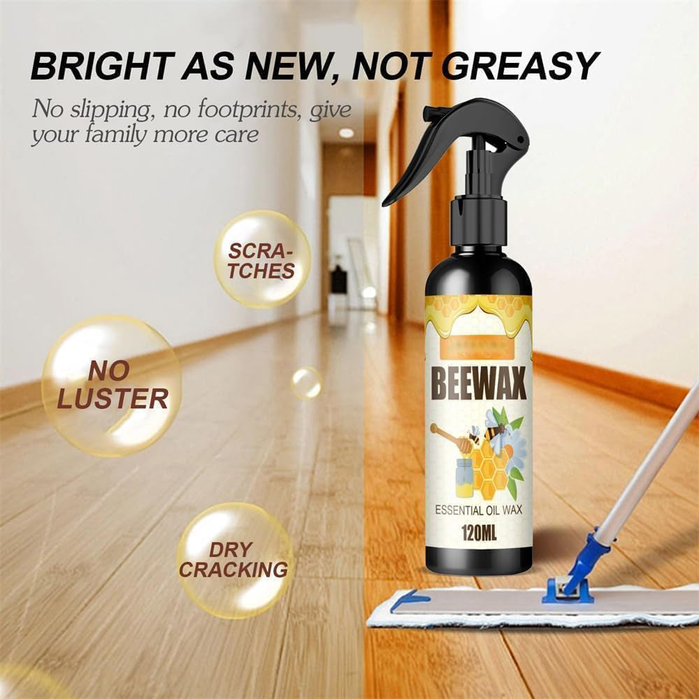 Furniture Polish Beeswax Spray - Natural Micro-Molecularized Beeswax Spray, Wood Cleaner And Polish