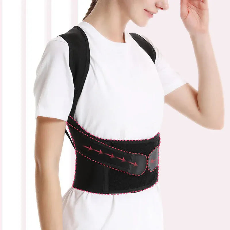 Posture Corrector-Back Brace Providing Pain Relief From Lumbar, Neck, Shoulder, And Clavicle