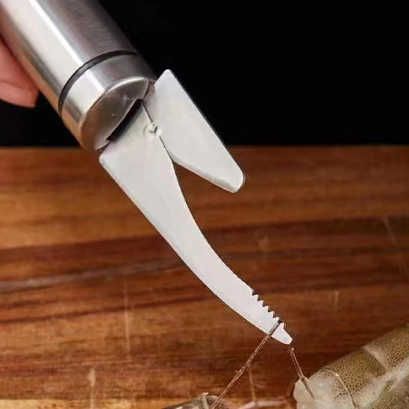 Shrimp Deveining Tool Multifunctional Stainless Steel Shrimp Peeler Deveiner Double Head Design