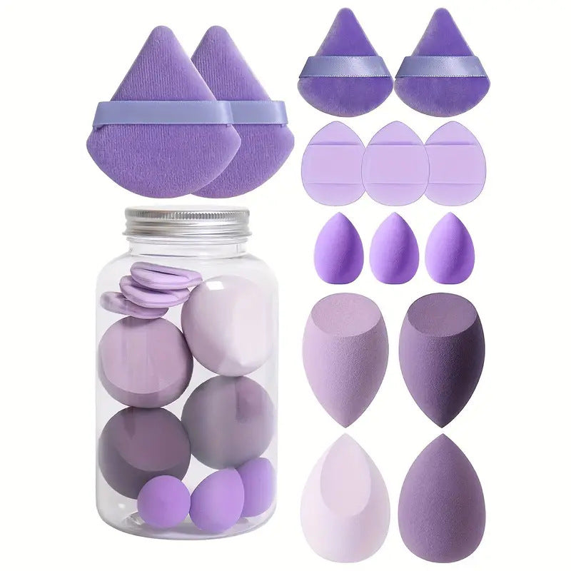 14pcs Makeup Sponge Set Blender Makeup Tools Beauty Cosmetics Puff Face Foundation Blending For Liquid Cream And Powder