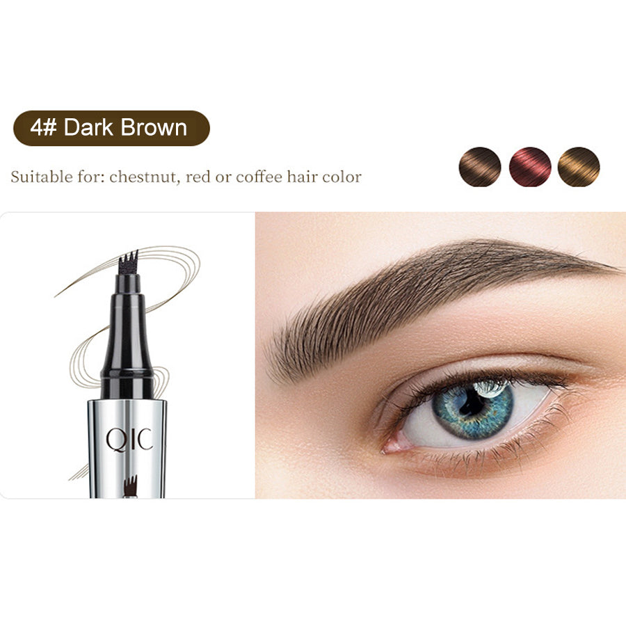 3D Waterproof Microblading Eyebrow Pen 4 Fork Tip Tattoo Pencil(FREE GIFTS)