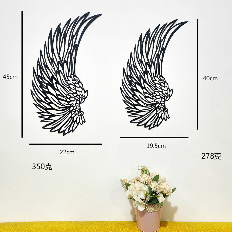 1 PAIR ANGEL WINGS METAL WALL ART WITH LED LIGHTS