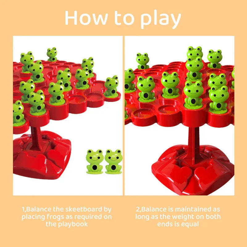 Children Balanced Tree Frog Toy Set