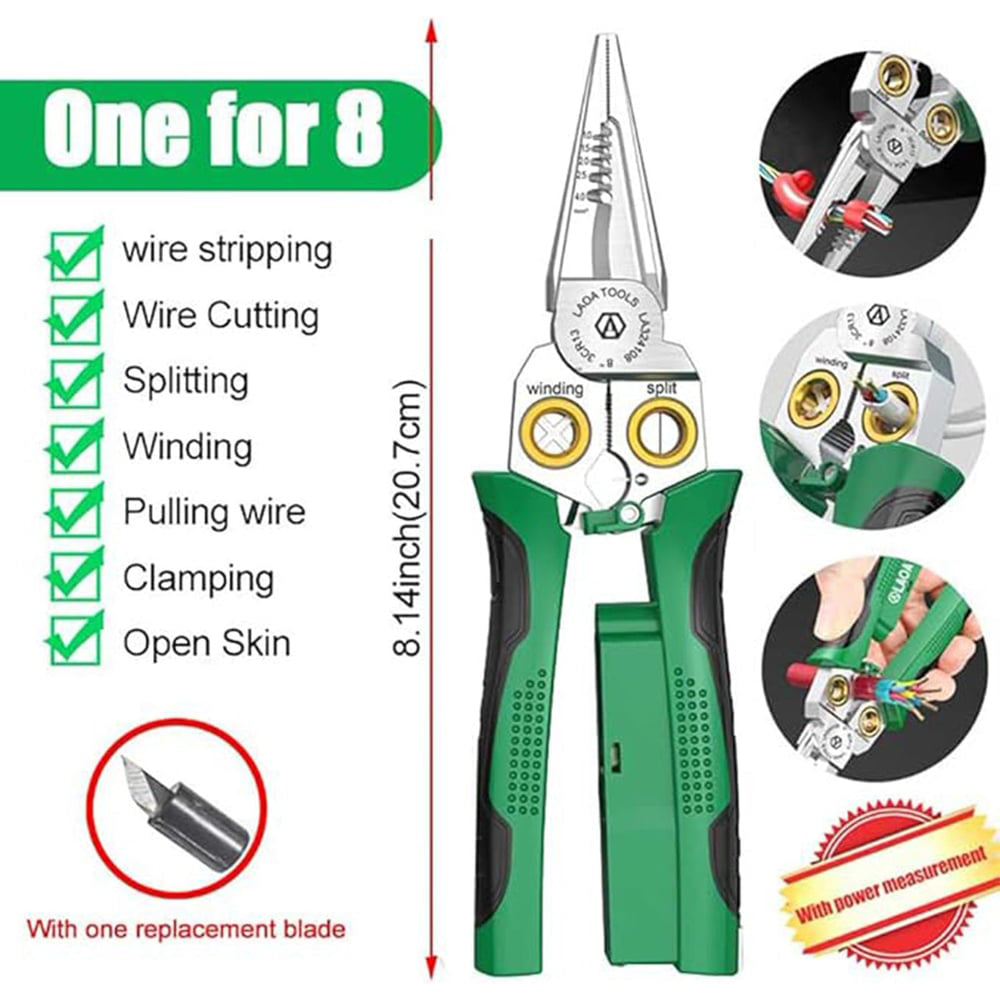 8-in-1 Wire Stripping Pliers