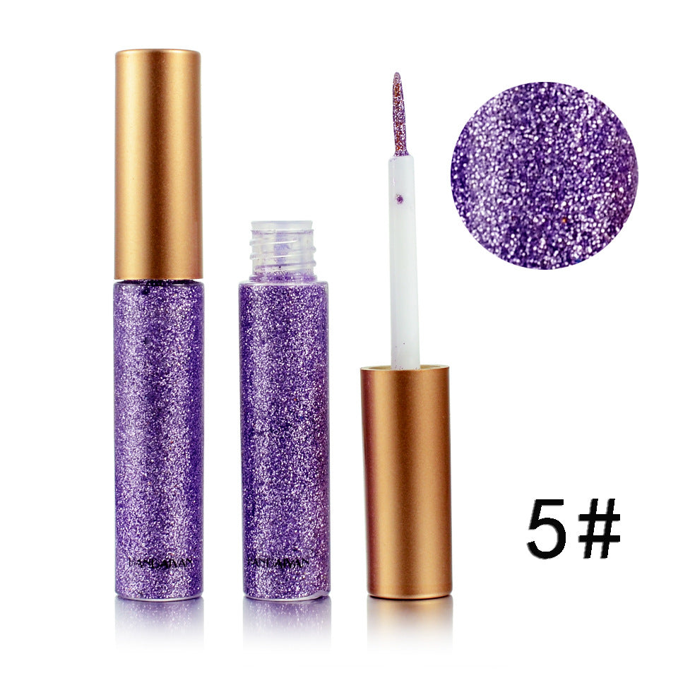 HANDAIYAN 10 Colors Liquid Glitter Eyeliner Set, Metallic Shimmer Glitter Eyeshadow, Long Lasting Waterproof Shimmer Spa