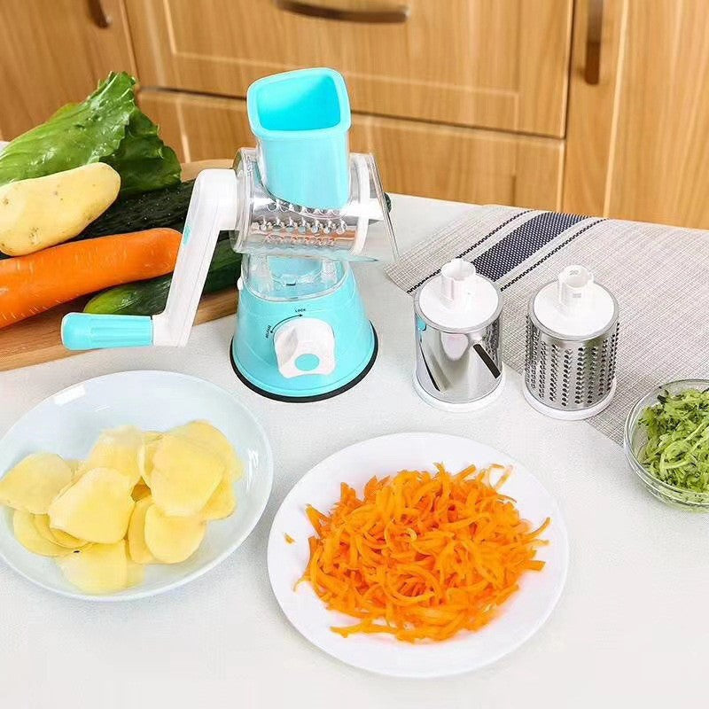 3 In 1 Rotary Cheese Grater Vegetable Slicer