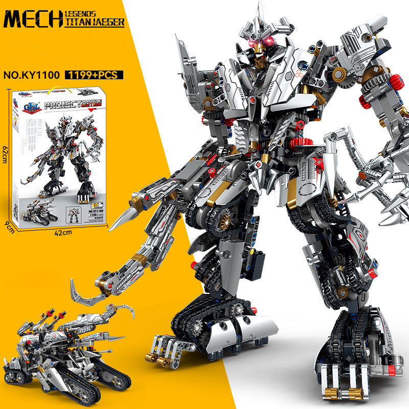 Titan Mecha Mechanical Tyrannosaurus Rex Deformation Model Assembly Building Blocks