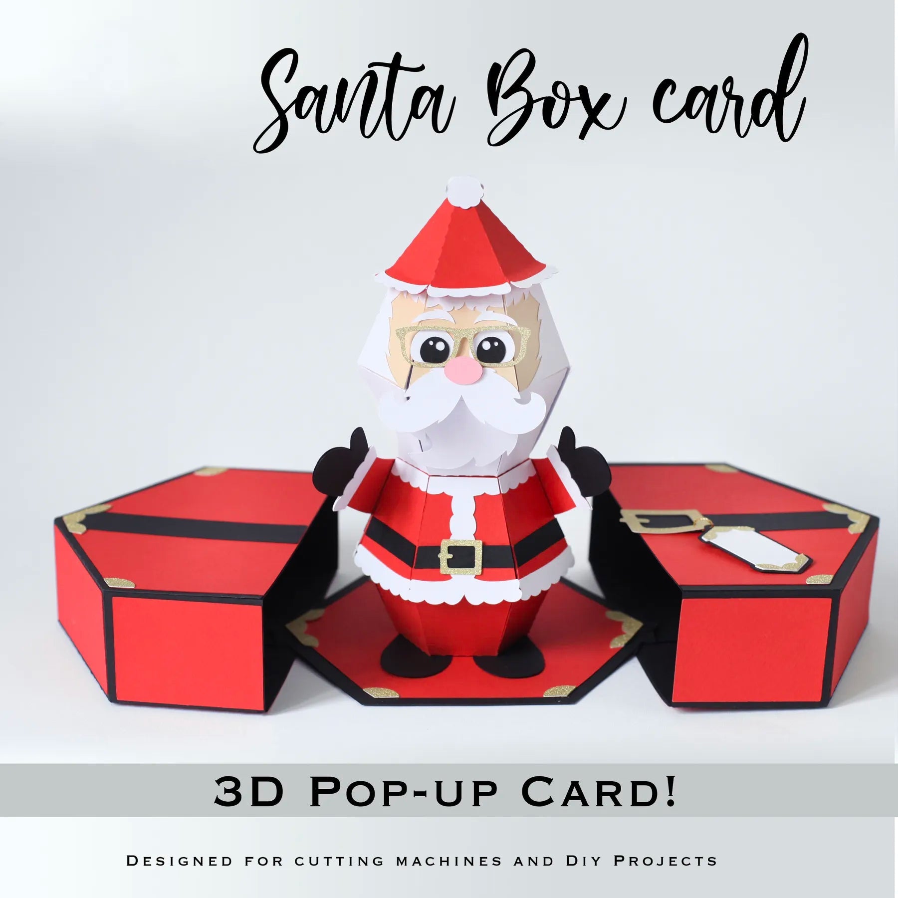 3D Santa Claus Prank Pop-up Box Card