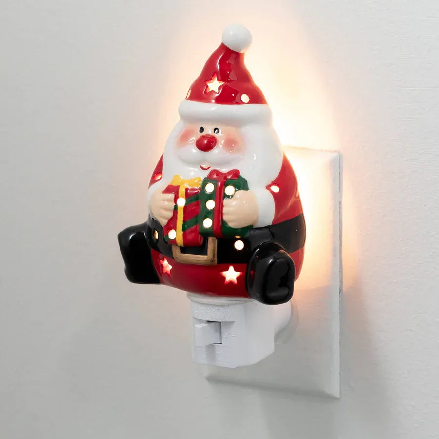 🎅⛄Ceramic Santa And Snowman LED Night Light