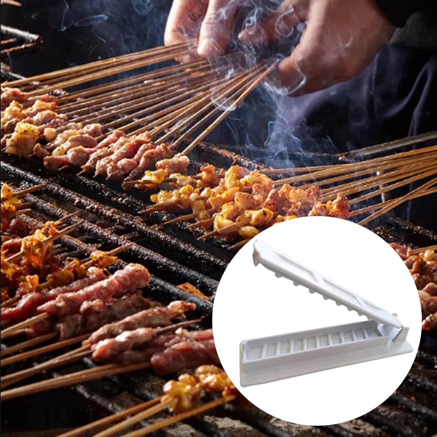 Food Grade Heat Resistant Non-Stick Baking Skewer Mold Professional Tools Kebab Machine For Home Grill