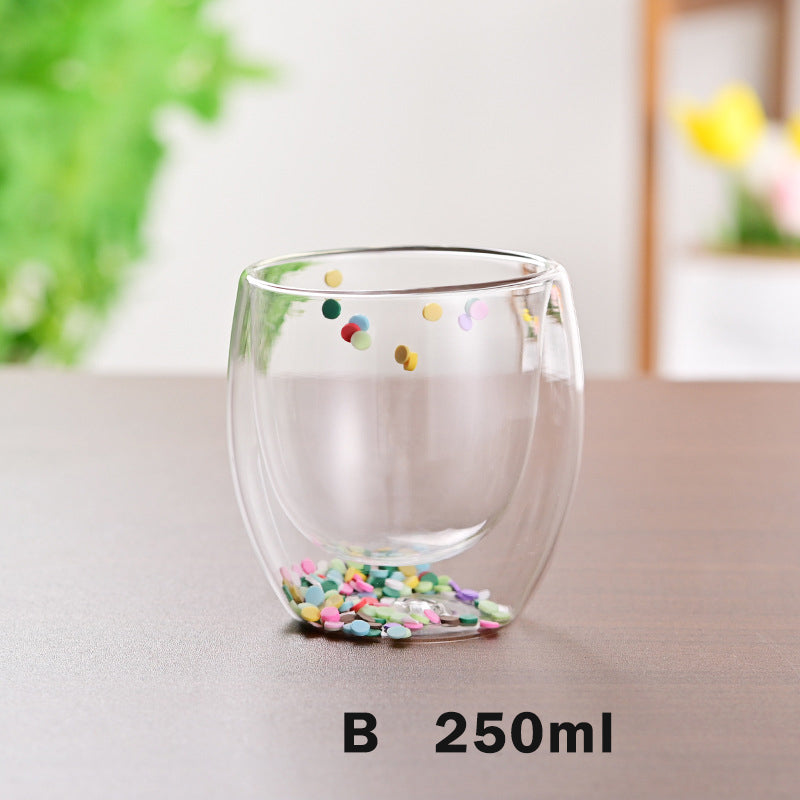 Floral Fusion: Double Wall Glass Cups