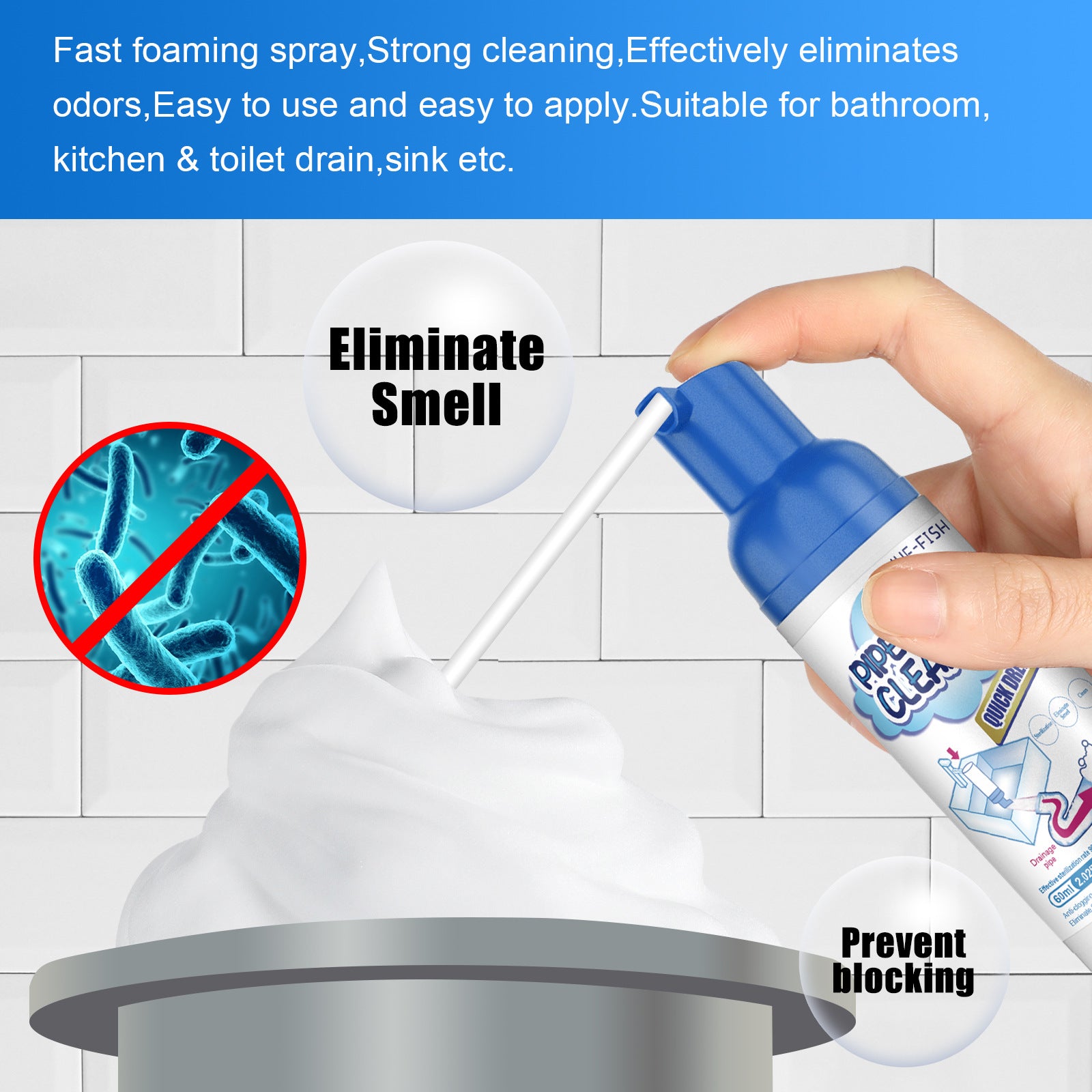 Powerful Drain Cleaner Foam Cleaner