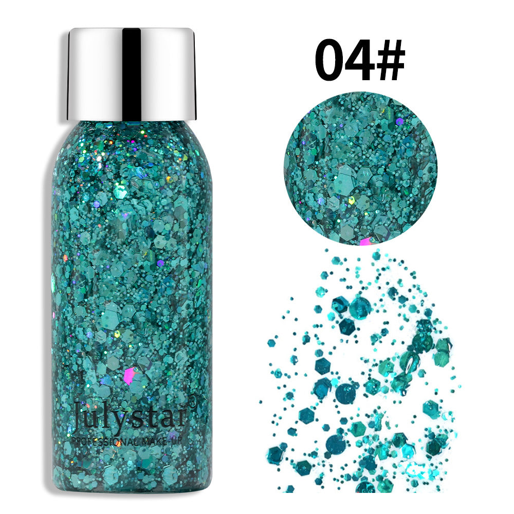 Liquid Eye Shadow Eye Glitter Body Face Glitter Gel Waterproof Long Lasting Art Flash Heart Loose Sequins Cream Festival