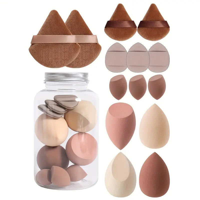 14pcs Makeup Sponge Set Blender Makeup Tools Beauty Cosmetics Puff Face Foundation Blending For Liquid Cream And Powder