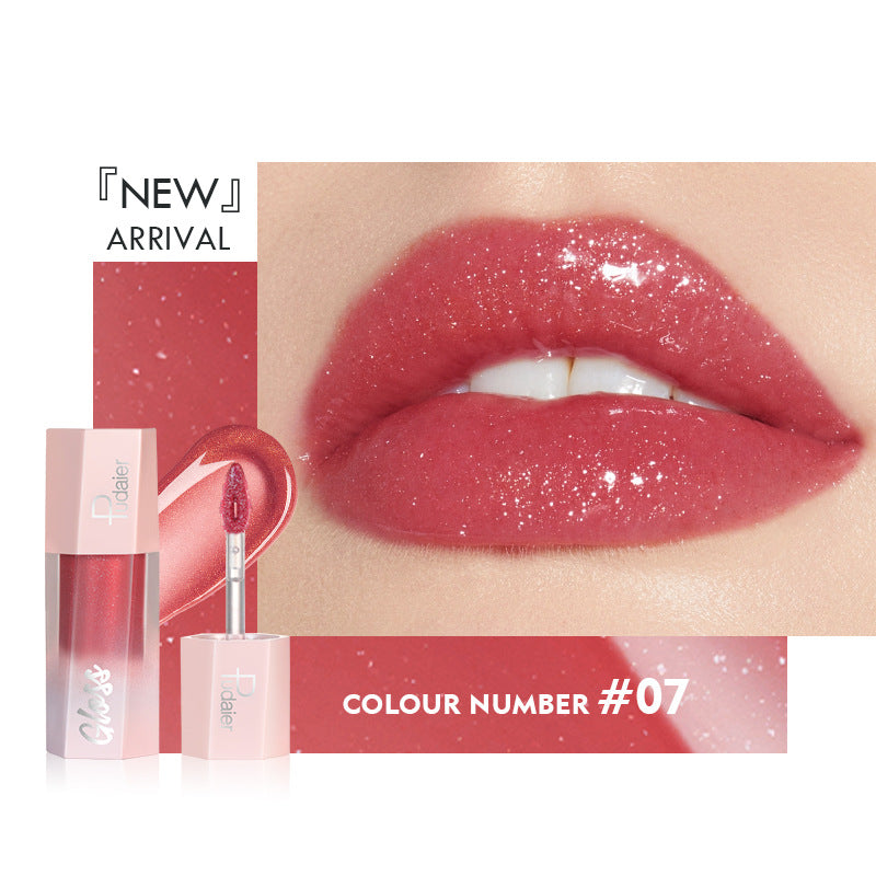 8 Colors Moisturizing Glossy Shimmer Lip Gloss Lightweight Smooth High Pigment Liquid Lipstick Hiding Lip Lines