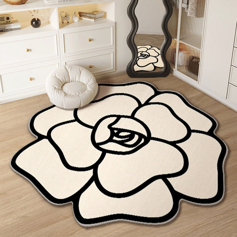 Flower Shaped Area Rug,Bathroom Rugs Round Bath Mat, Washable Rug For Bedroom Living Room Rugs