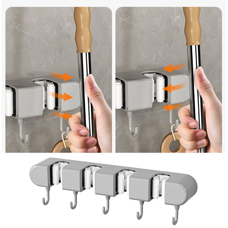 Multifunctional Mop Holder With Hook