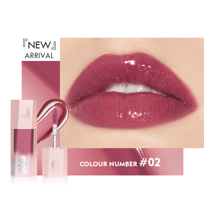 8 Colors Moisturizing Glossy Shimmer Lip Gloss Lightweight Smooth High Pigment Liquid Lipstick Hiding Lip Lines