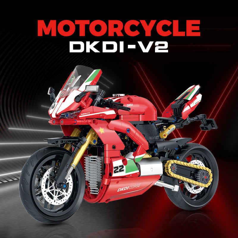 Motorcycle Model Building Blocks Advanced Building Set