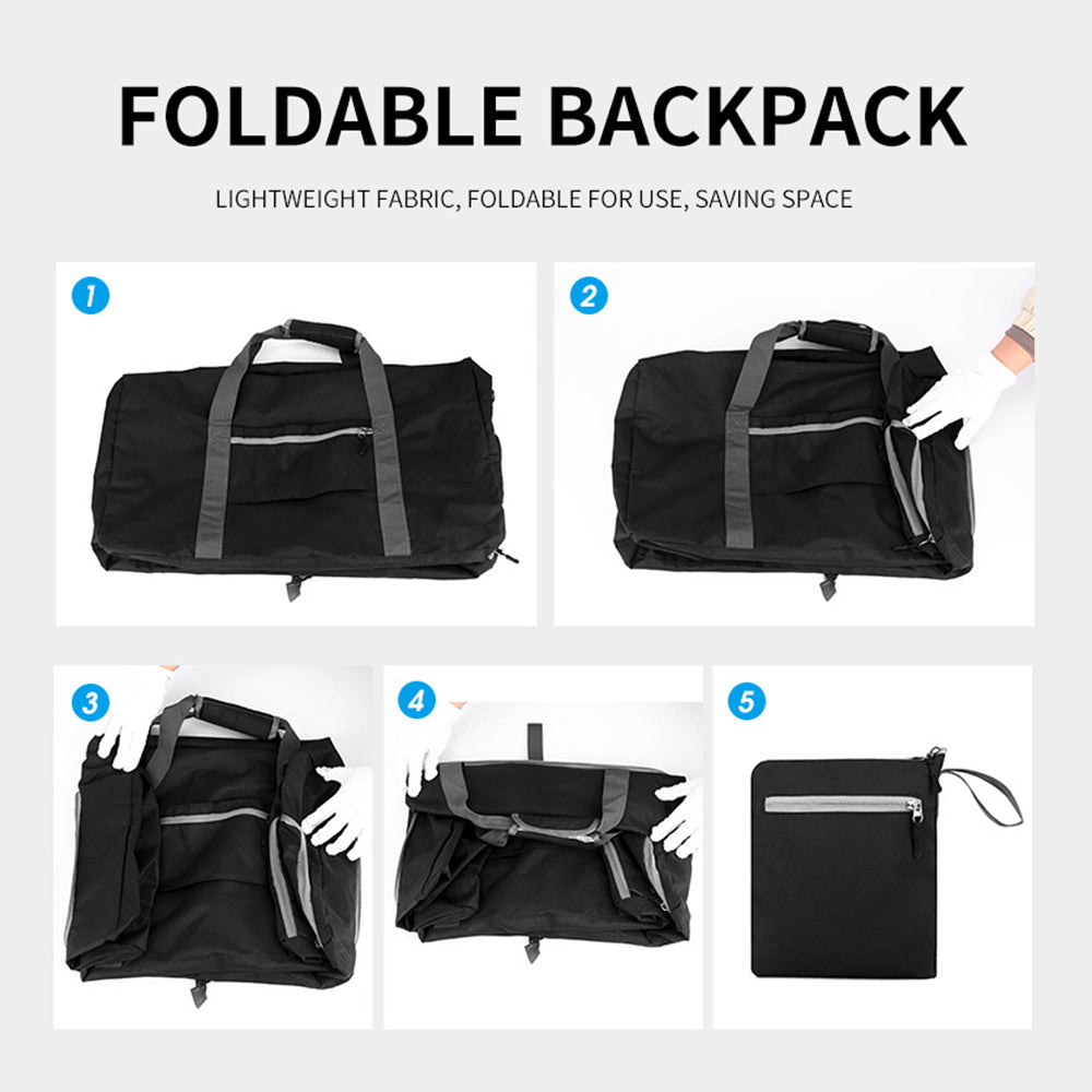 65L Foldable Travel Duffel Bag With Shoes Compartment