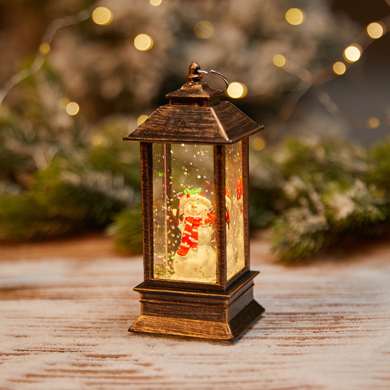 Christmas Lanterns, Water Filled Telephone Booth Lamp, Wind Lamp, Christmas Decorations, Christmas Lighted Water Lantern