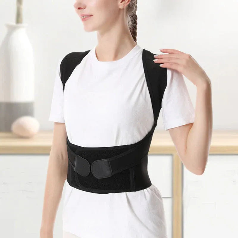 Posture Corrector-Back Brace Providing Pain Relief From Lumbar, Neck, Shoulder, And Clavicle