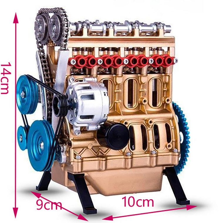 Teching 3D Assembly Adult 300+pcs Car Engine Model Toys Mini Inline 4 Cylinders Engine Education