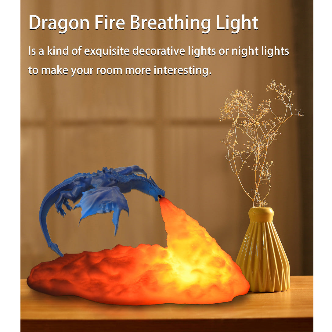 3D Printing Fire Dragon Novel And Exotic Gift Creative Product Decoration Led Night Light