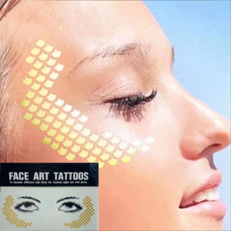 Waterproof Metallic Glitter Face Stickers For Glitter Effect Shows And Makeup Stickers