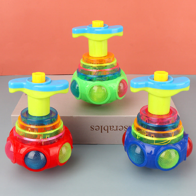 UFO Music Flashing Spinners Toy With Launcher