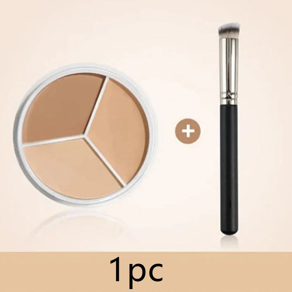 Tri-Color Concealer Palette Of Covers Acne Marks Dark Circles