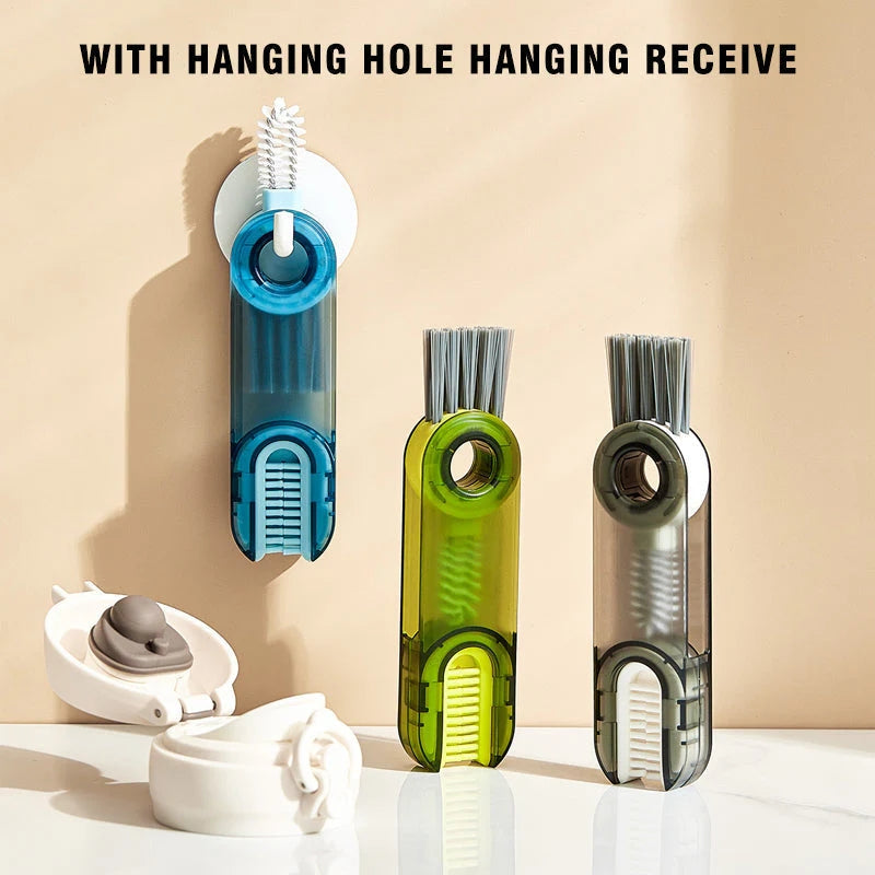 3 In 1 Cleaning Brush Multifunctional Bottle Gap Cleaner Brush