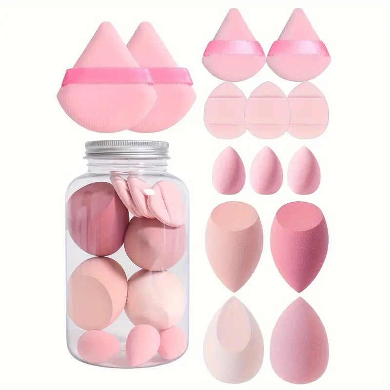 14pcs Makeup Sponge Set Blender Makeup Tools Beauty Cosmetics Puff Face Foundation Blending For Liquid Cream And Powder