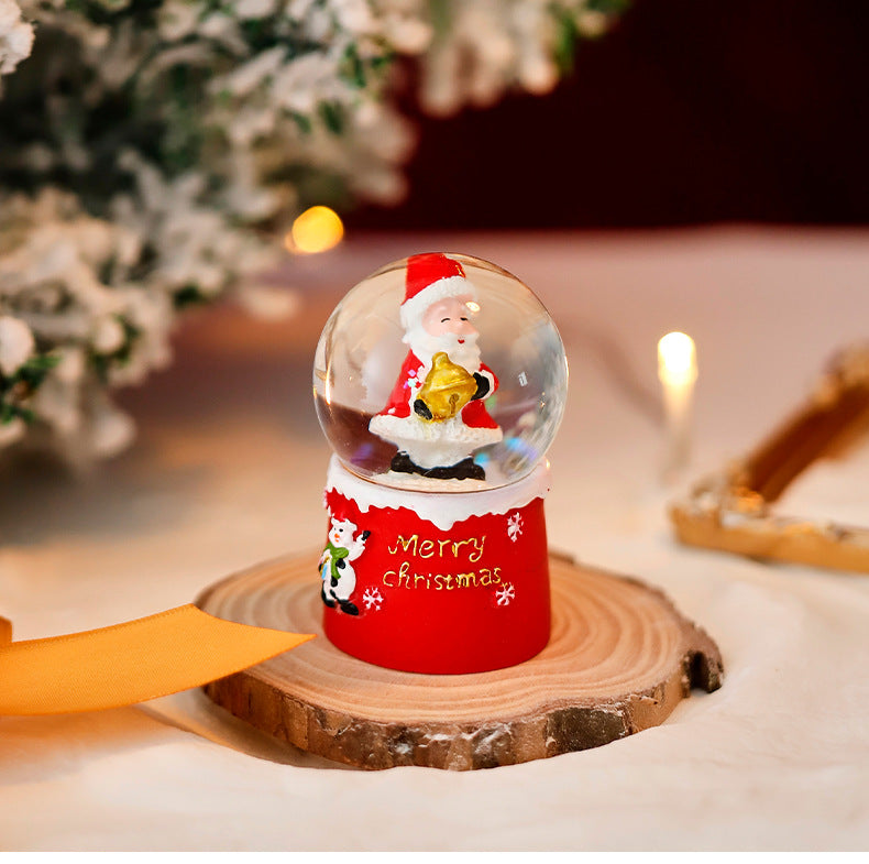 Santa Claus Snowman Crystal Glass Ball Gift Box