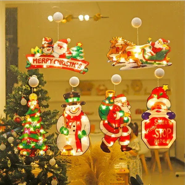 🎄🎅Christmas Window Hanging Lights