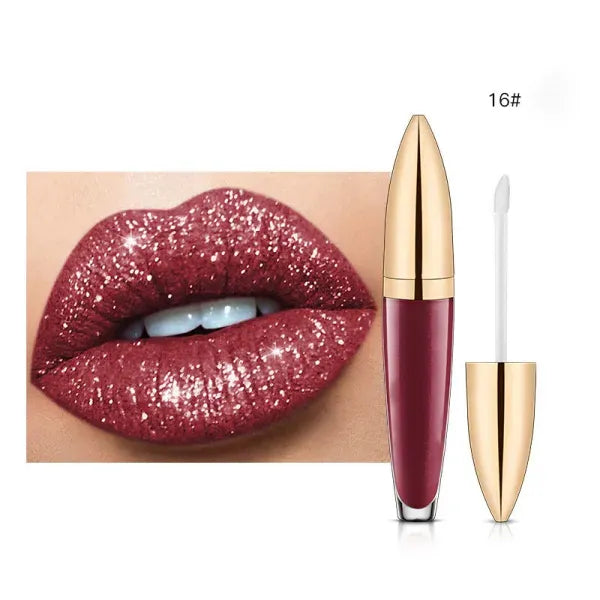 Diamond Lip Gloss Matte To Glitter Liquid Lipstick Waterproof