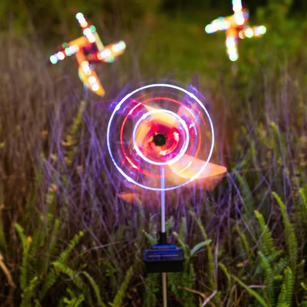 Garden Solar Windmill Light