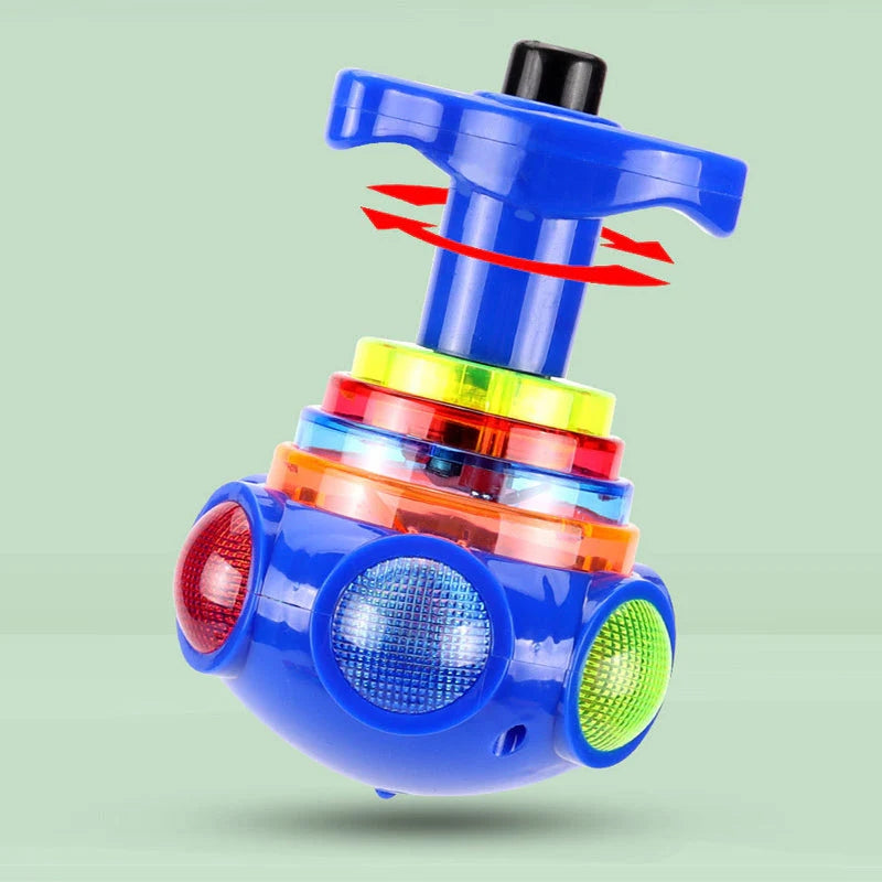 UFO Music Flashing Spinners Toy With Launcher