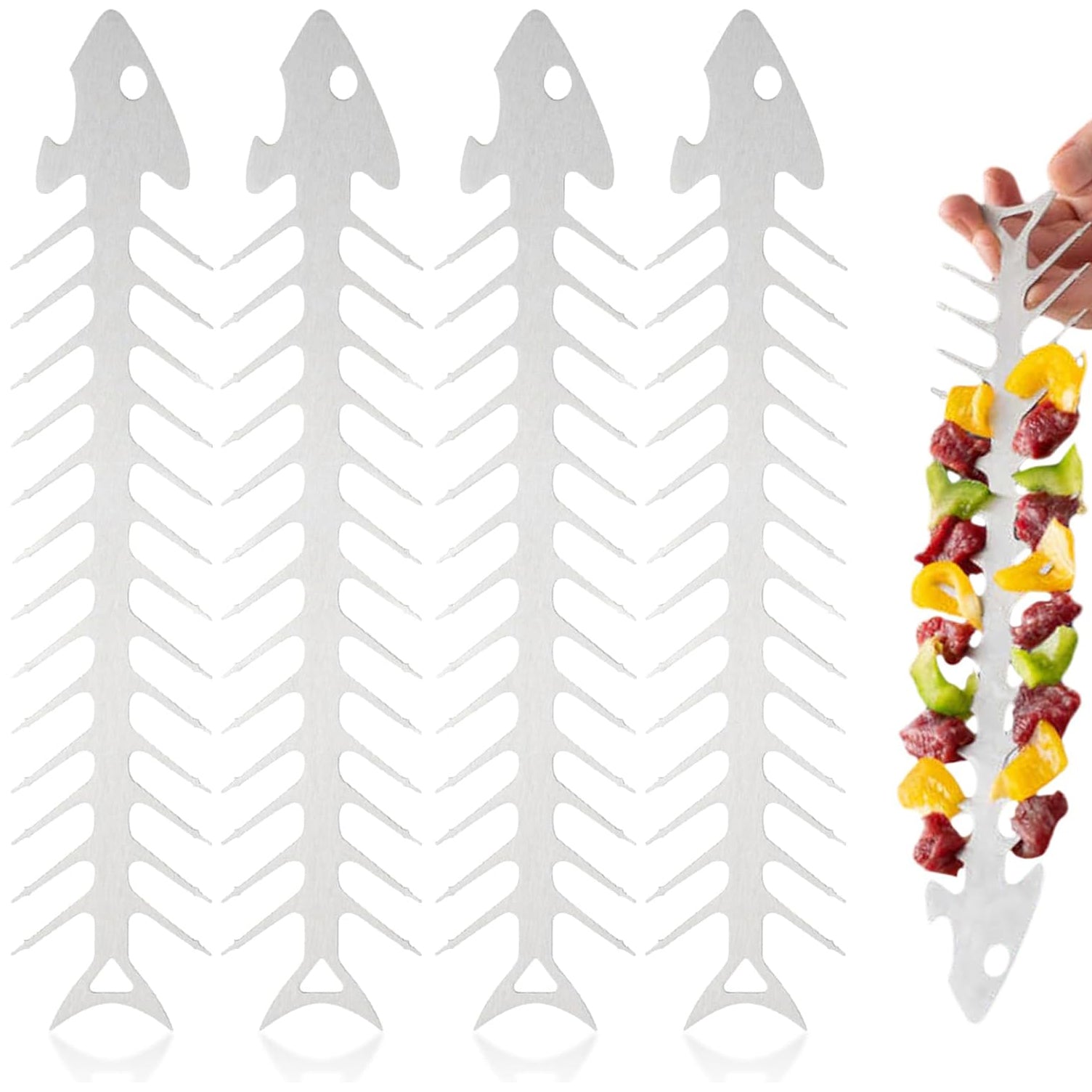 Metal Kabob Skewers - Funny Fish Shape BBQ Skewer