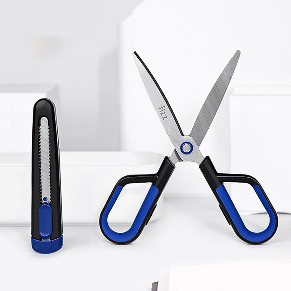 2 In 1 Scissors And Utility Knife Set