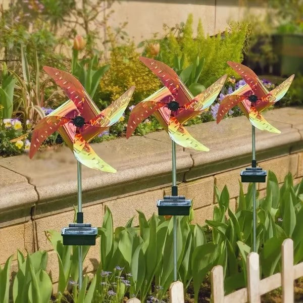 Garden Solar Windmill Light