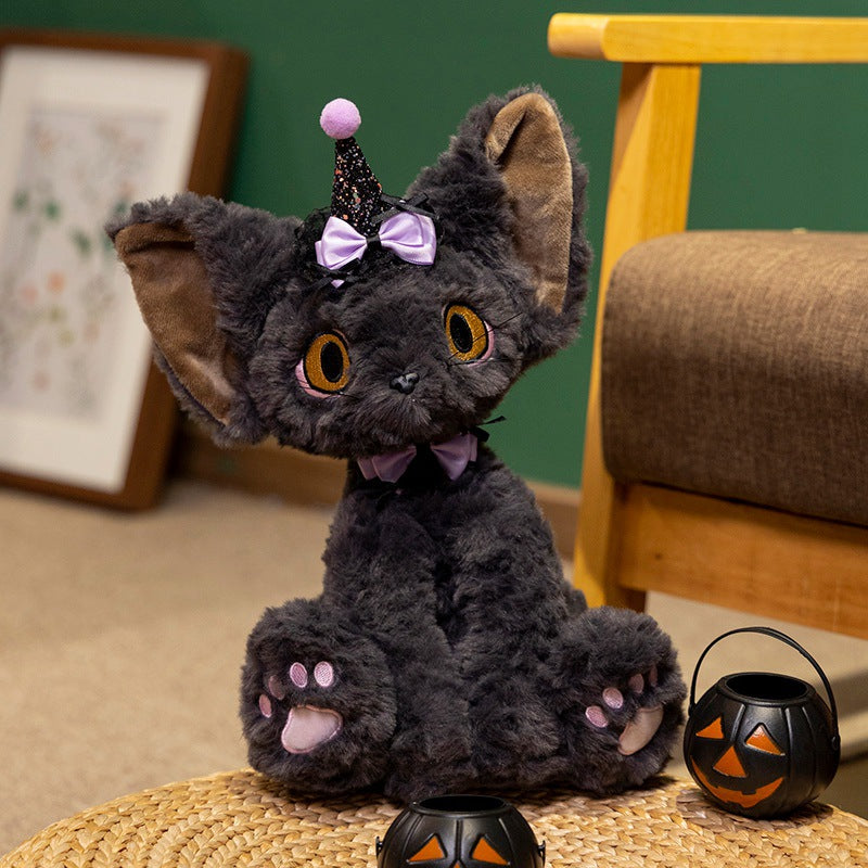 Halloween Cute Curly Devon Cat Plush Toy