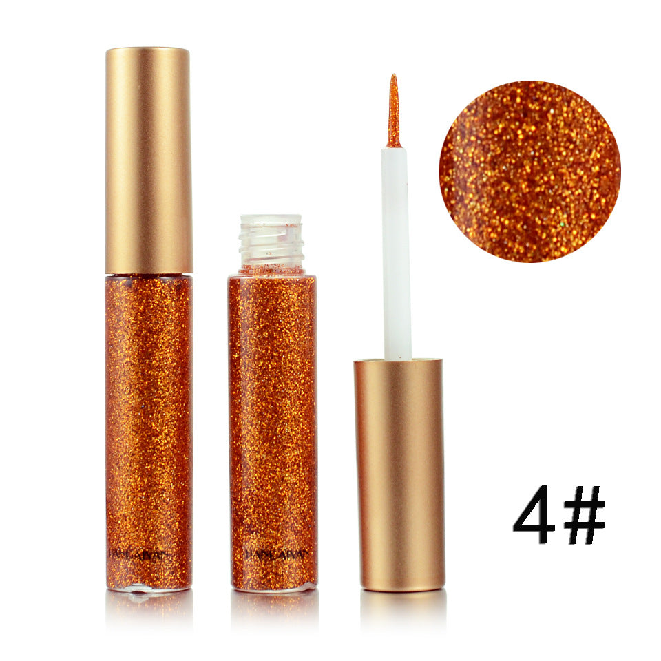 HANDAIYAN 10 Colors Liquid Glitter Eyeliner Set, Metallic Shimmer Glitter Eyeshadow, Long Lasting Waterproof Shimmer Spa