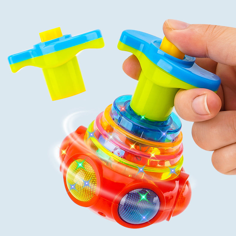 UFO Music Flashing Spinners Toy With Launcher