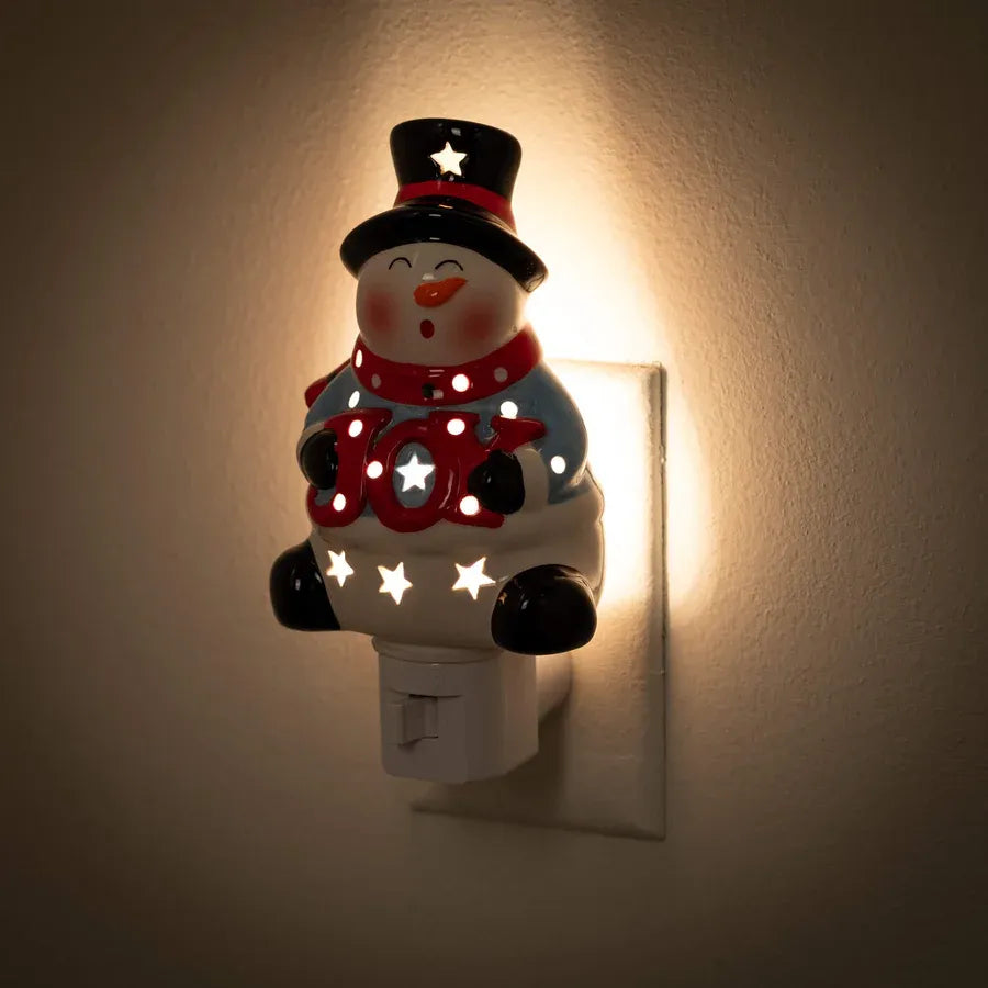 🎅⛄Ceramic Santa And Snowman LED Night Light