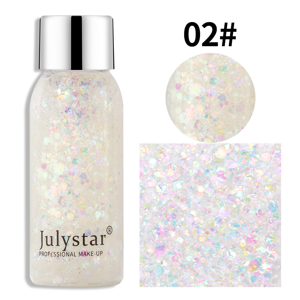 Liquid Eye Shadow Eye Glitter Body Face Glitter Gel Waterproof Long Lasting Art Flash Heart Loose Sequins Cream Festival