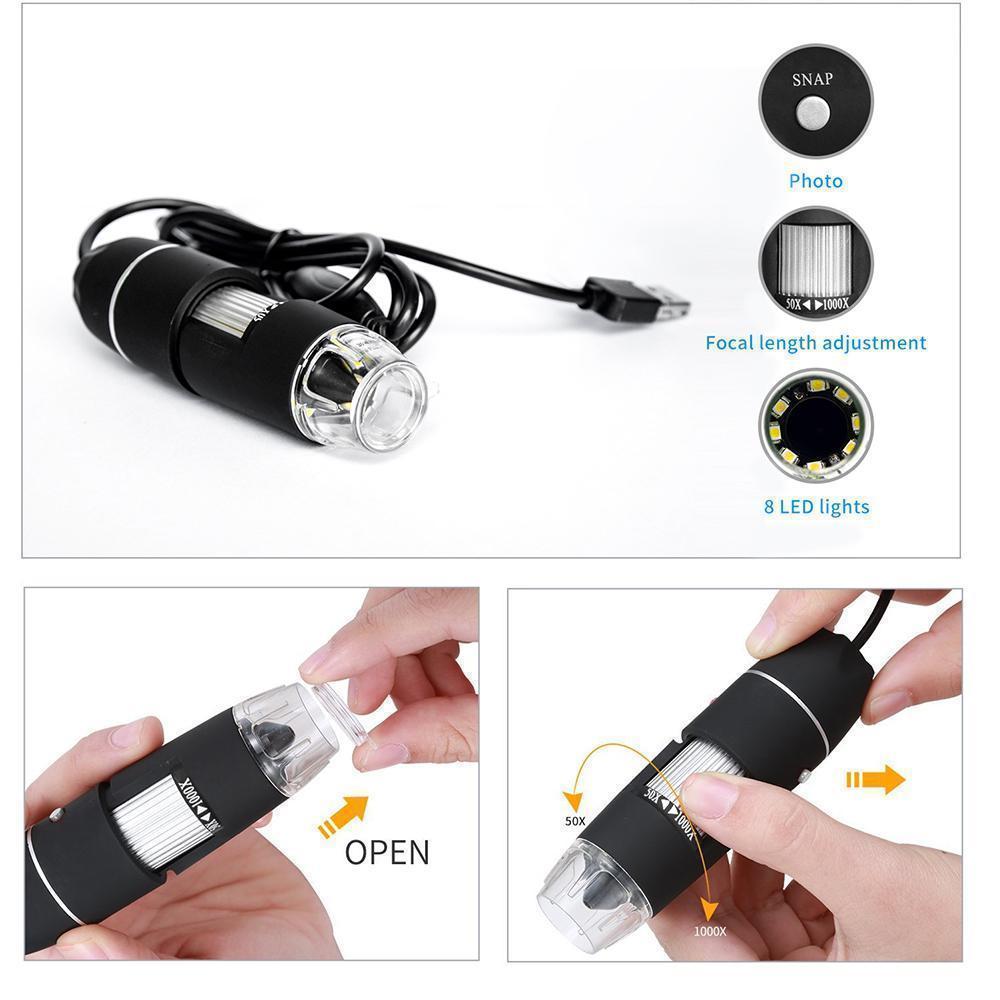 Domom USB Digital Microscope LED PC-Connectable Digital