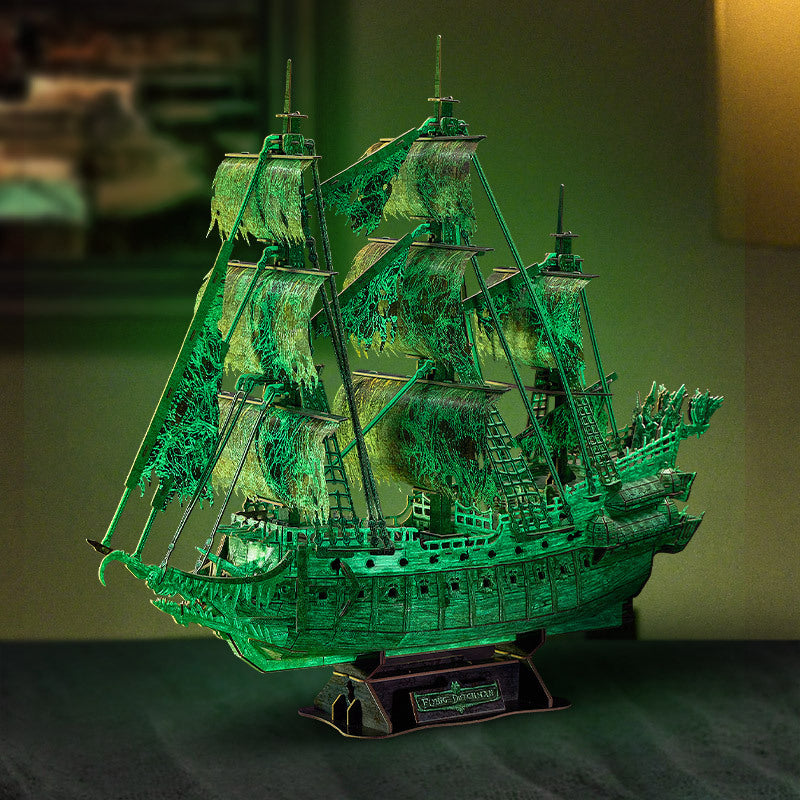 3D Puzzle Flying Dutchman LED And Fluorescence Ver., Craft, No Glue Tools Required