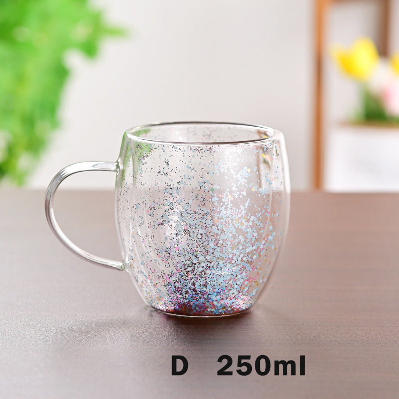 Floral Fusion: Double Wall Glass Cups